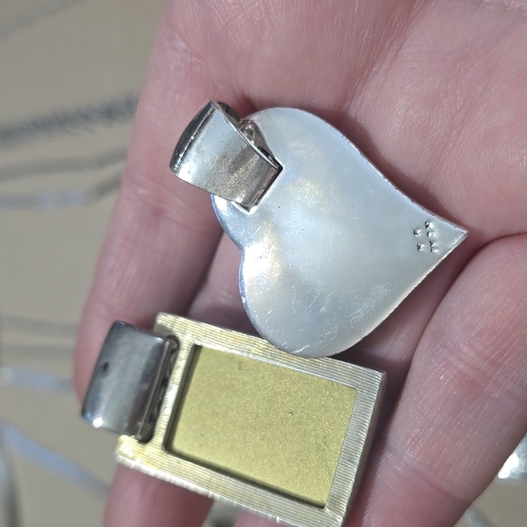 Brutilist Modernist Jewelry Bundle. Silvertone Necklace Bracelet Earring 15 Pc - Picture 5 of 13